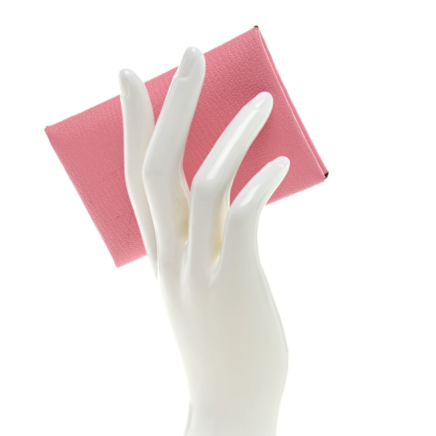 Hermes Chevre Chandra Verso Calvi Card Case Rose Confetti Brique 2 of 6