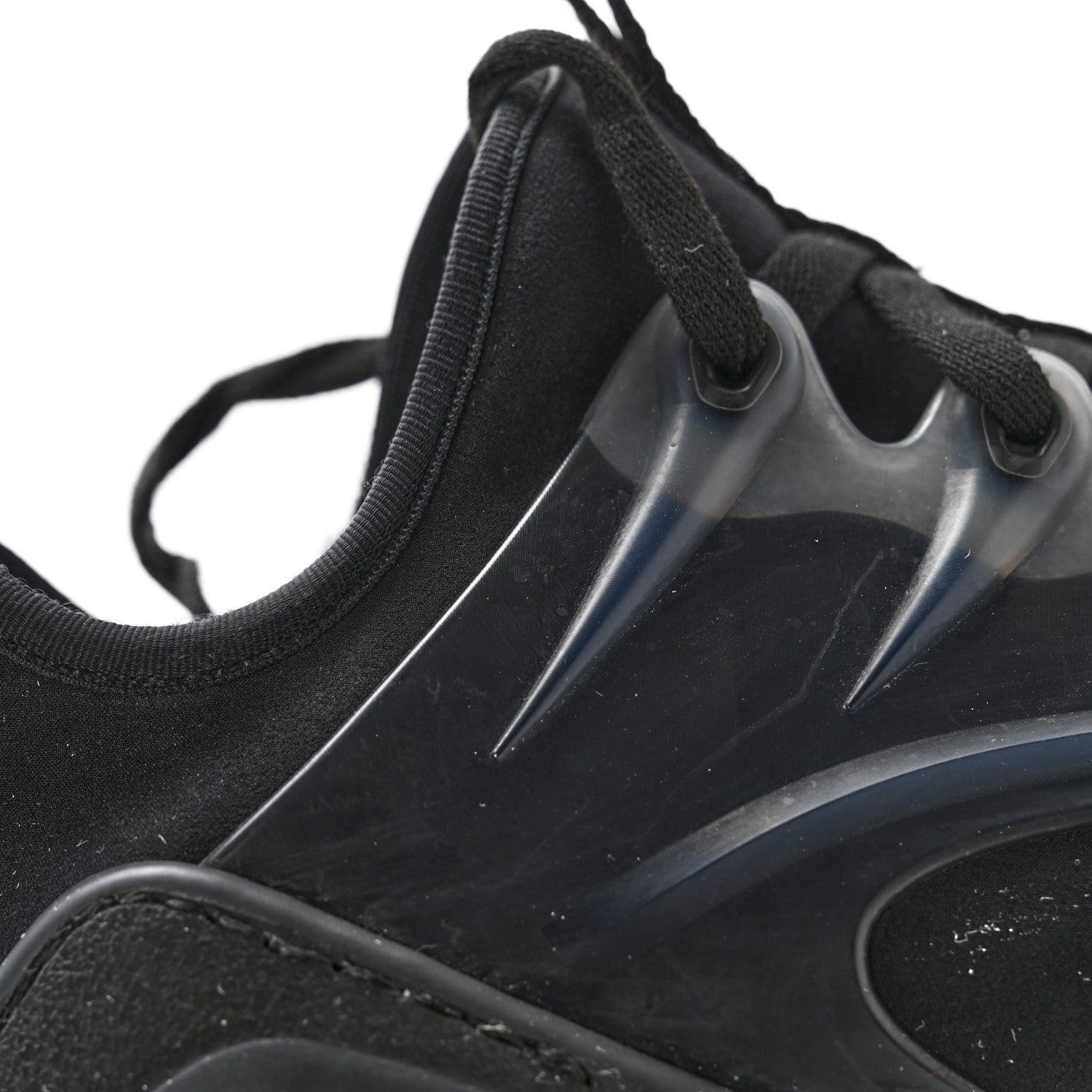 Christian Dior Neoprene Rubber Womens D-Connect Sneakers 36 Black 12 of 14