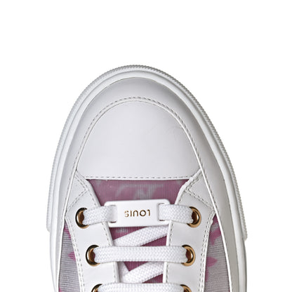 Louis Vuitton Technical Fabric Calfskin Monogram Printed Stellar Sneaker Boots 36 Pink 8 of 10