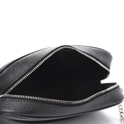 Saint Laurent Grain De Poudre Matelasse Monogram Mini Lou Camera Bag Black 5 of 10
