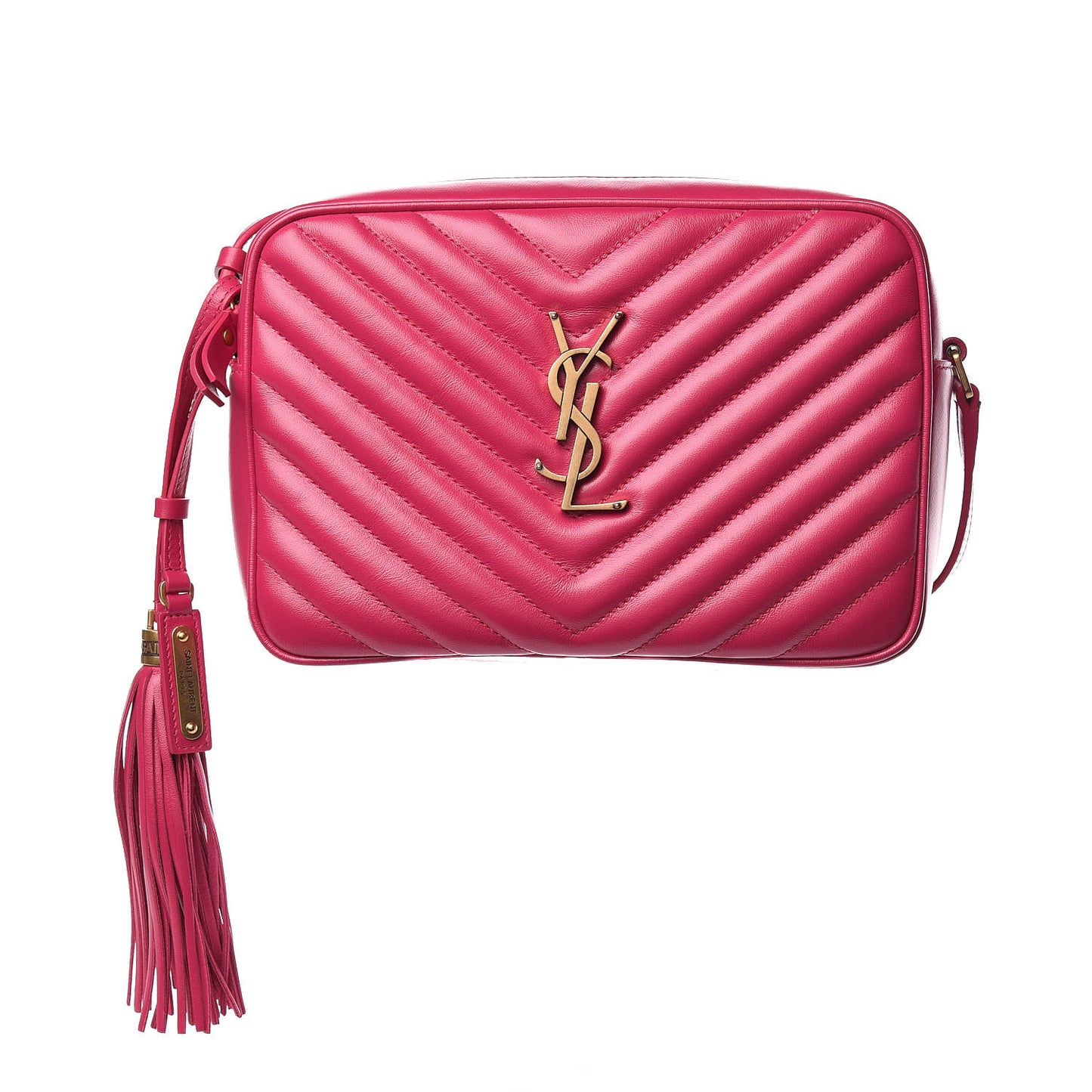 Calfskin Matelasse Monogram Lou Camera Bag Bright Pink