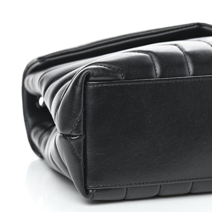 Saint Laurent Calfskin Y Quilted Monogram Small Loulou Chain Satchel Black 6 of 10