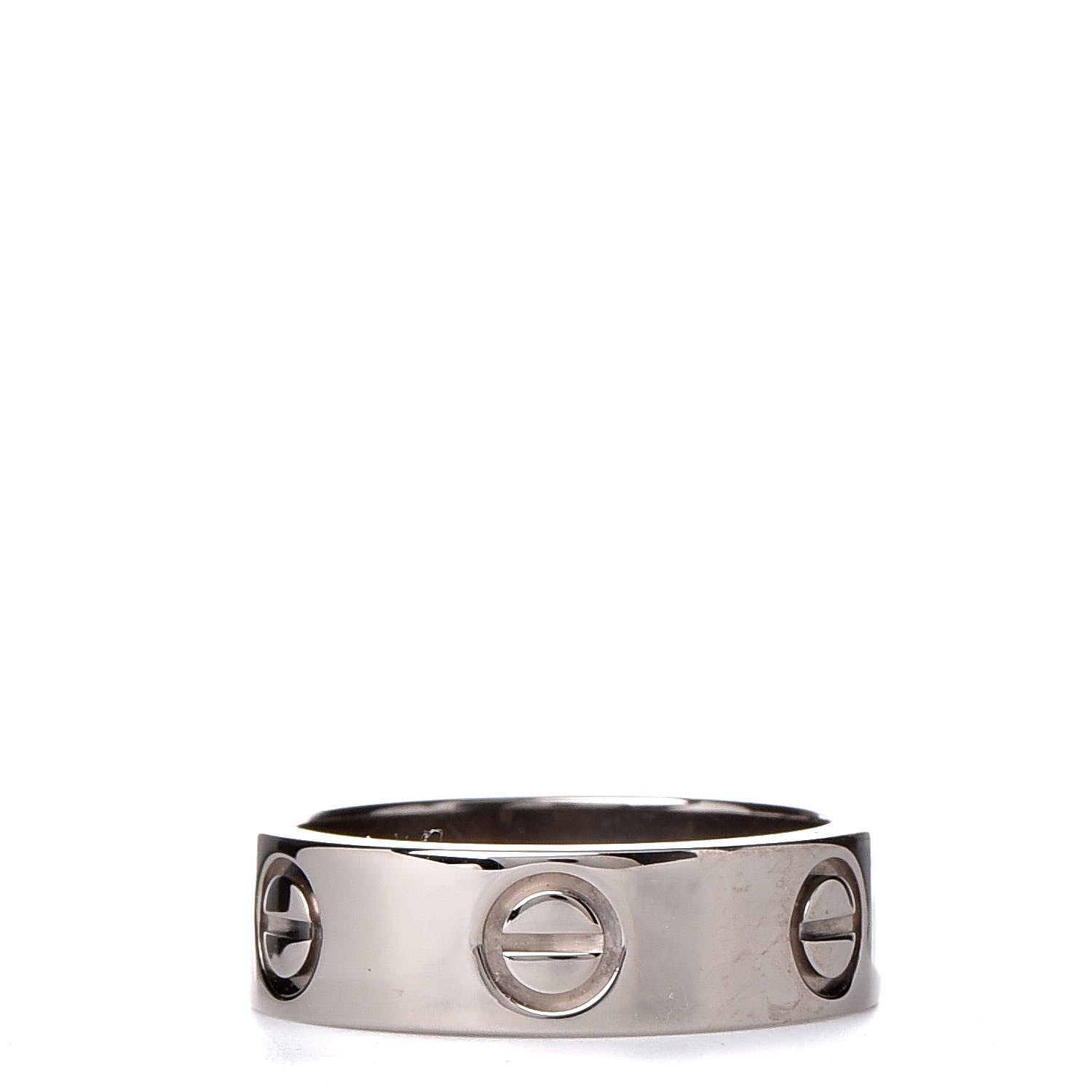 Cartier 18K White Gold 5.5mm LOVE Ring 49 4.75 3 of 5