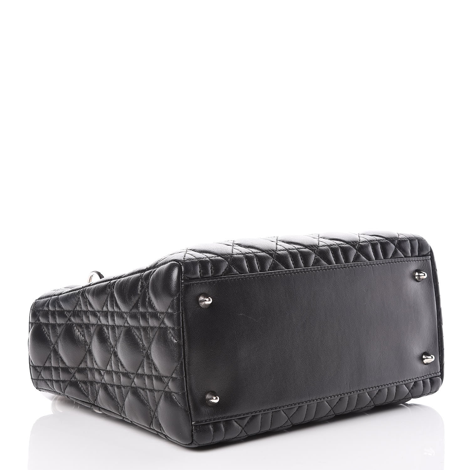 Christian Dior Lambskin Cannage Medium Lady Dior Black 4 of 9