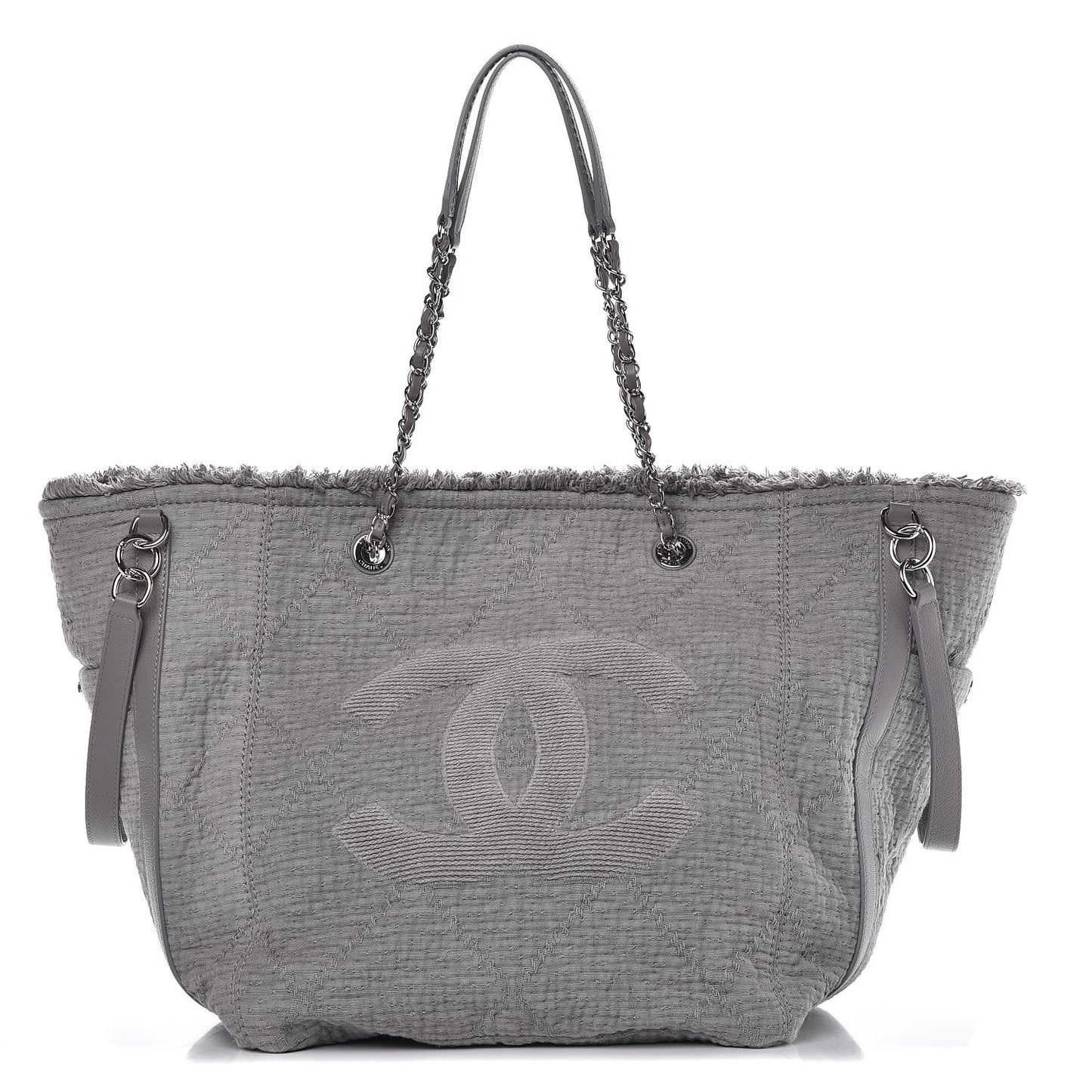 Canvas Large Double Face Shopping Tote Grey