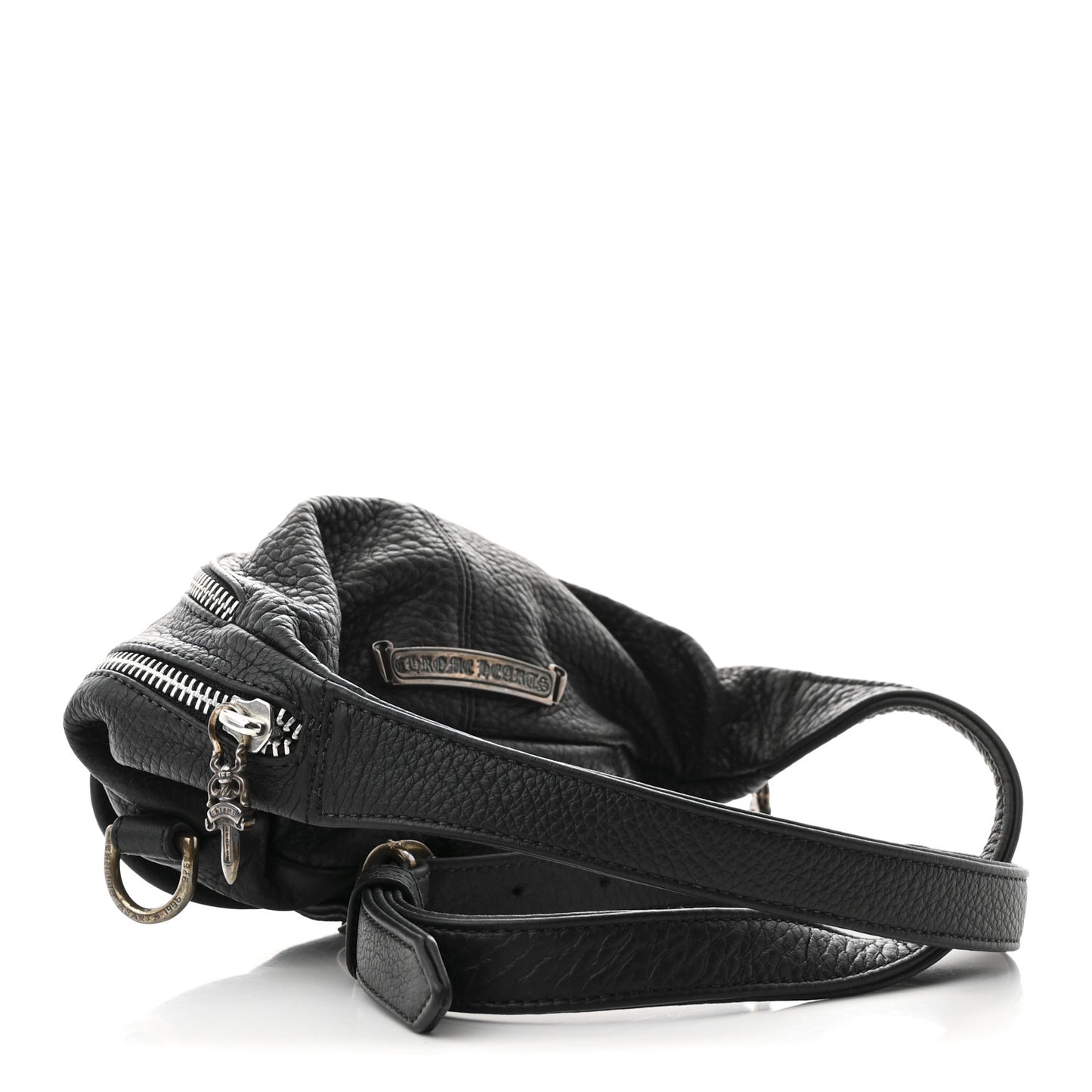 Grained Calfskin Snat Pack Gunslinger Waist Bag Black