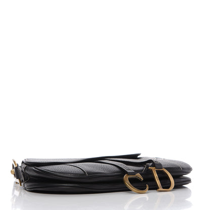 Christian Dior Calfskin Double Saddle Bag Black 4 of 10