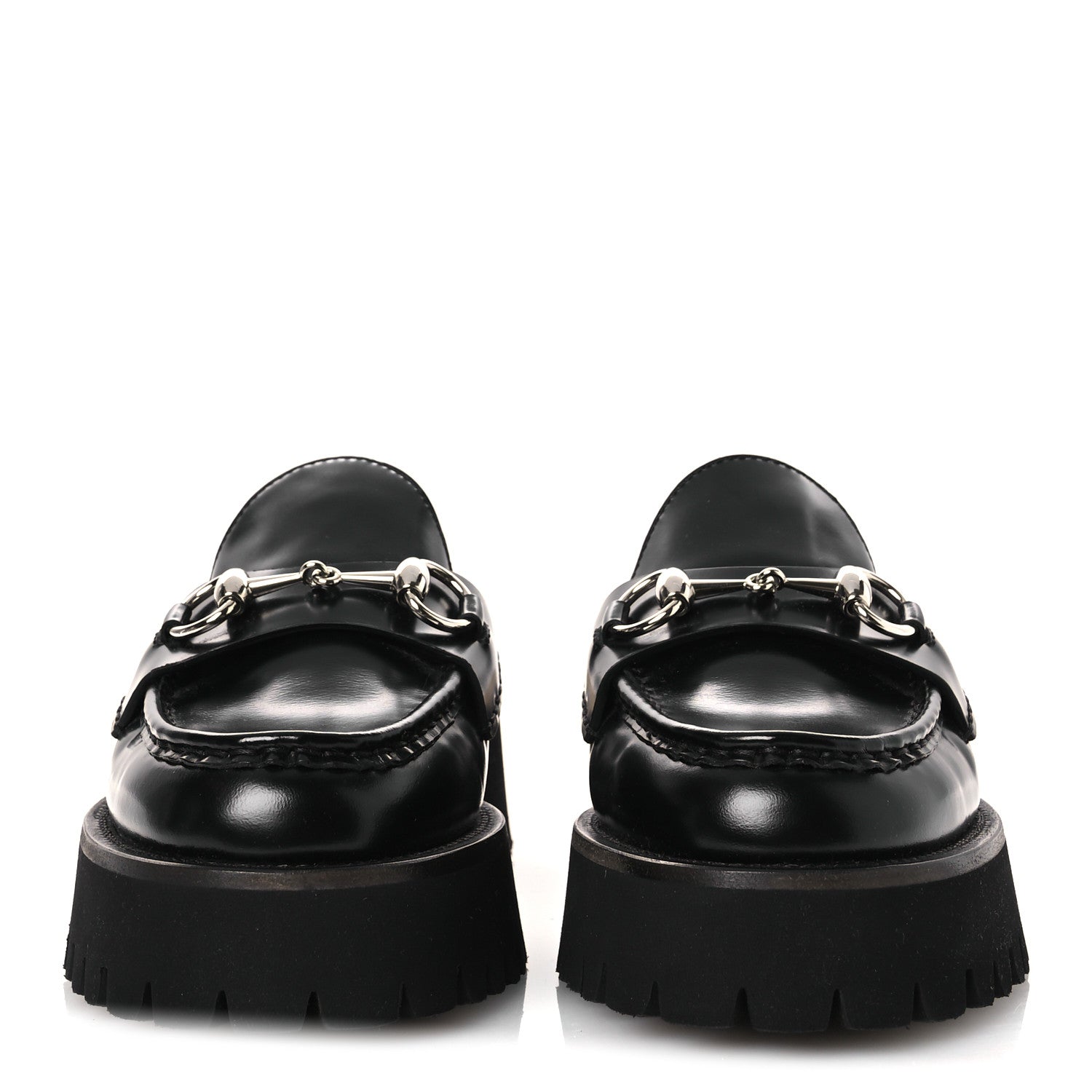 Gucci Cordovan Lux Womens Sylke Horsebit Platform Mules 37 Black 3 of 12