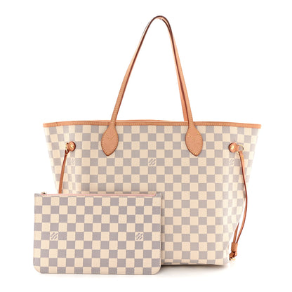 Louis Vuitton Damier Azur Neo Neverfull MM Rose Ballerine 3 of 10