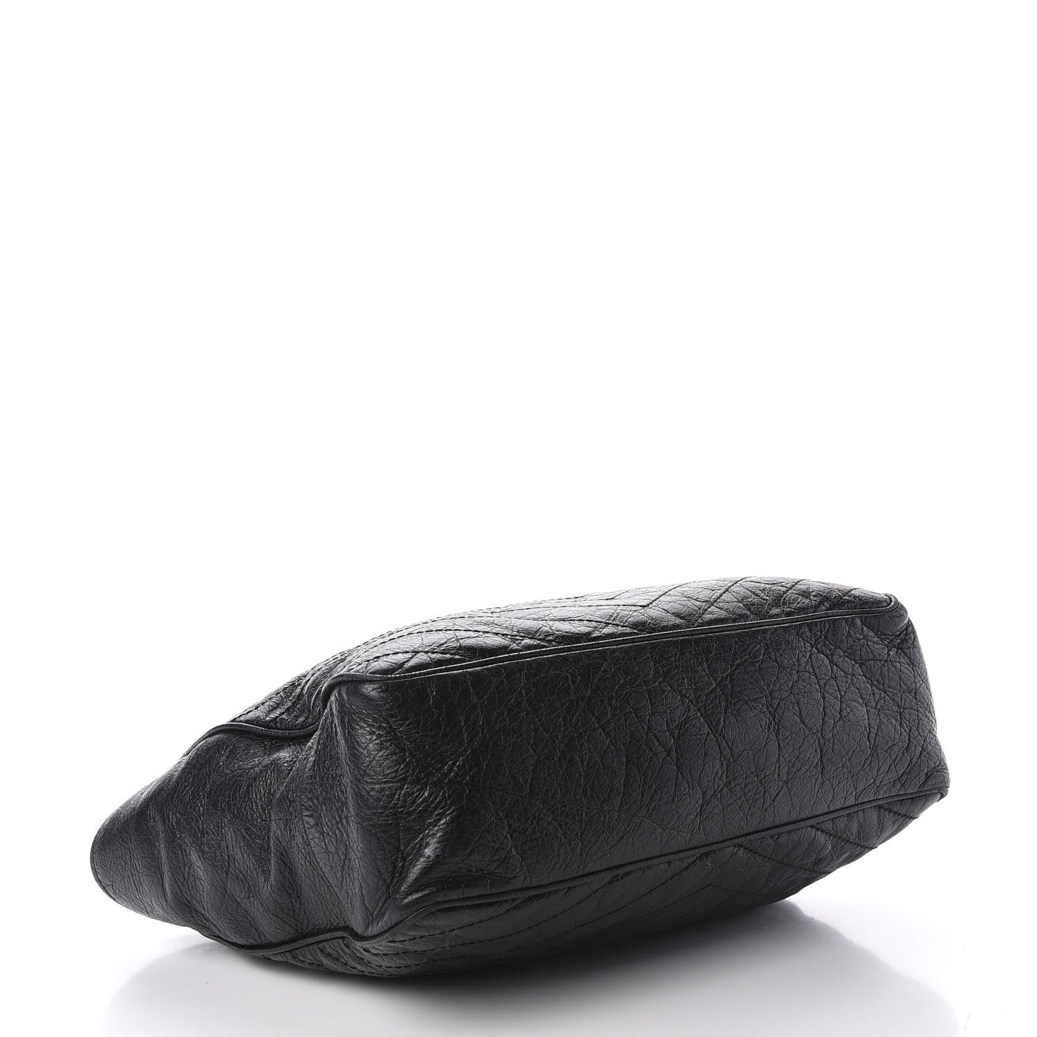 Saint Laurent Crinkled Calfskin Matelasse Monogram Large Niki Shopping Tote Bag Black 4 of 15