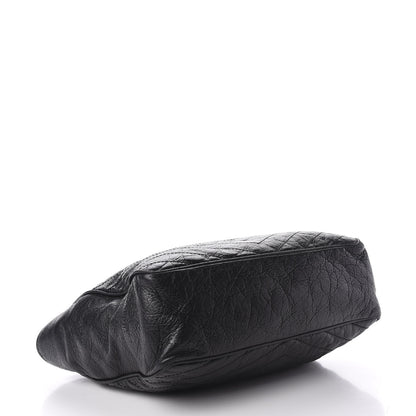 Saint Laurent Crinkled Calfskin Matelasse Monogram Large Niki Shopping Tote Bag Black 4 of 15