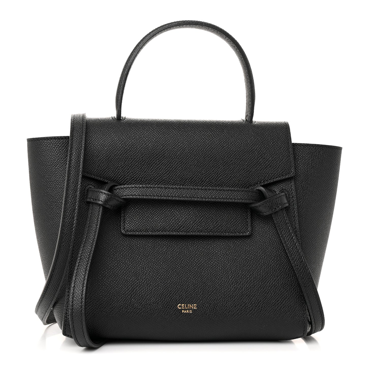 Grained Calfskin Nano Belt Bag Black