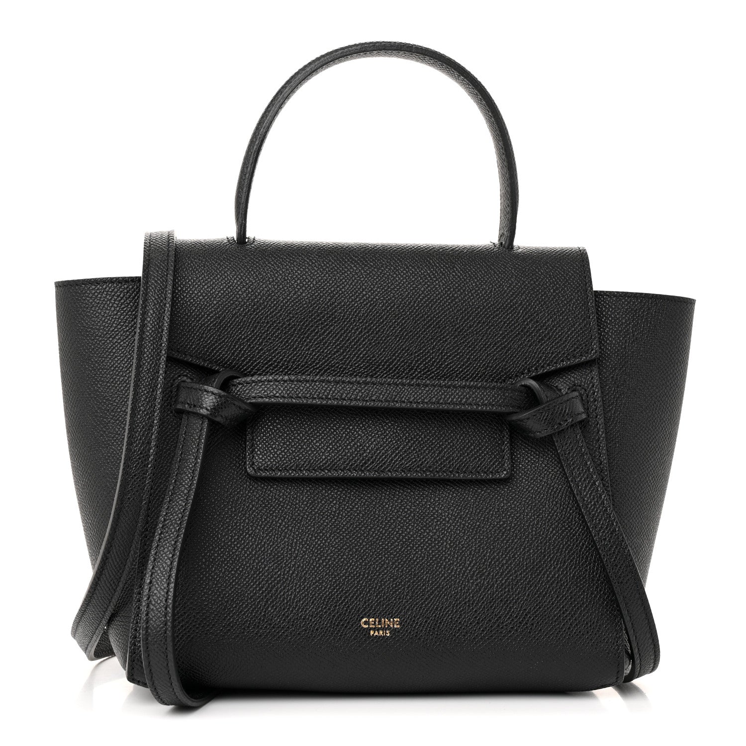 Celine Grained Calfskin Nano Belt Bag Black 1 of 12