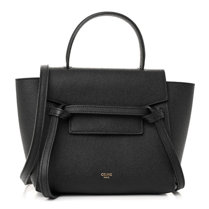 Celine Grained Calfskin Nano Belt Bag Black 1 of 12