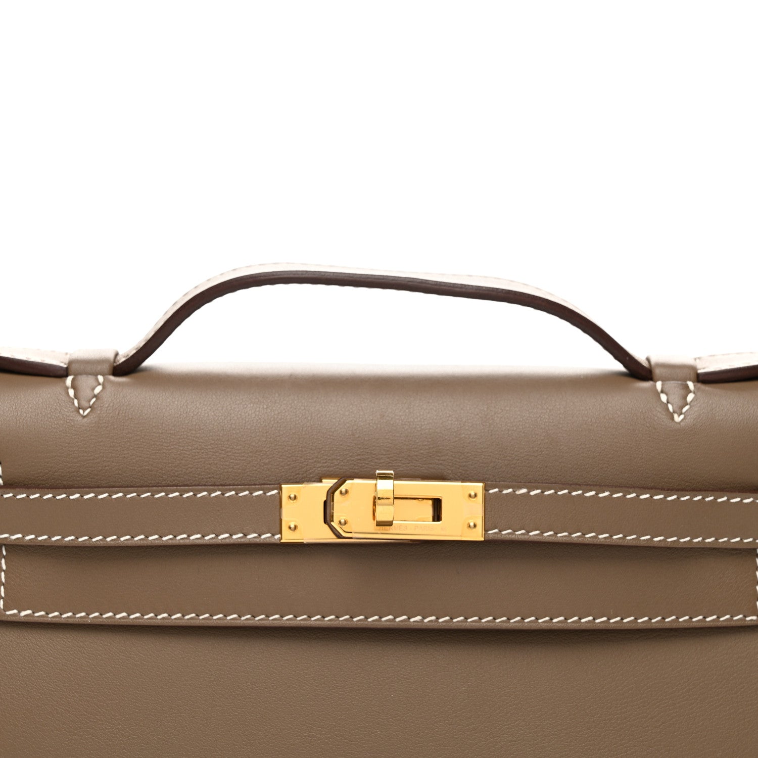 Hermes Swift Kelly Pochette Clutch Etoupe 8 of 10