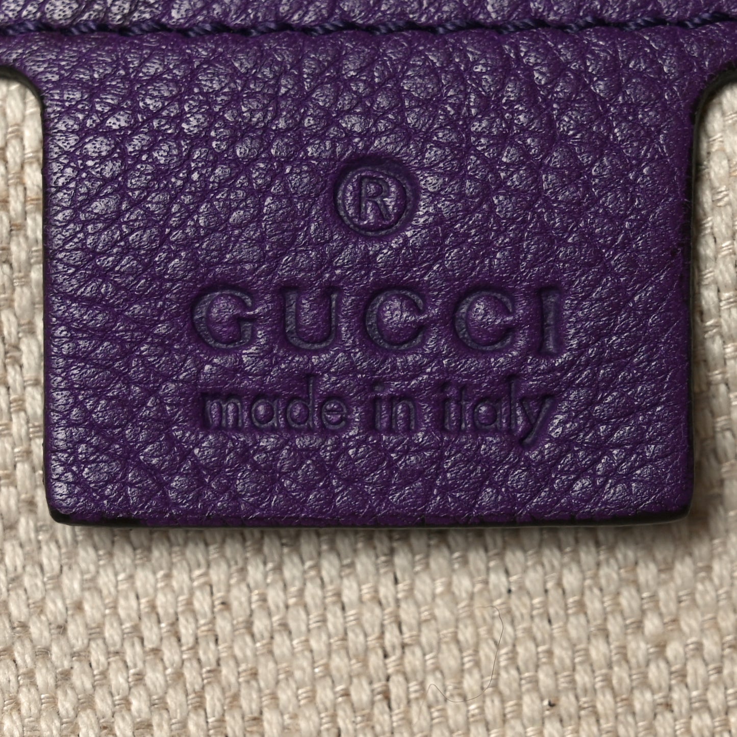 Pebbled Calfskin Large Soho Shoulder Bag Shine Purple