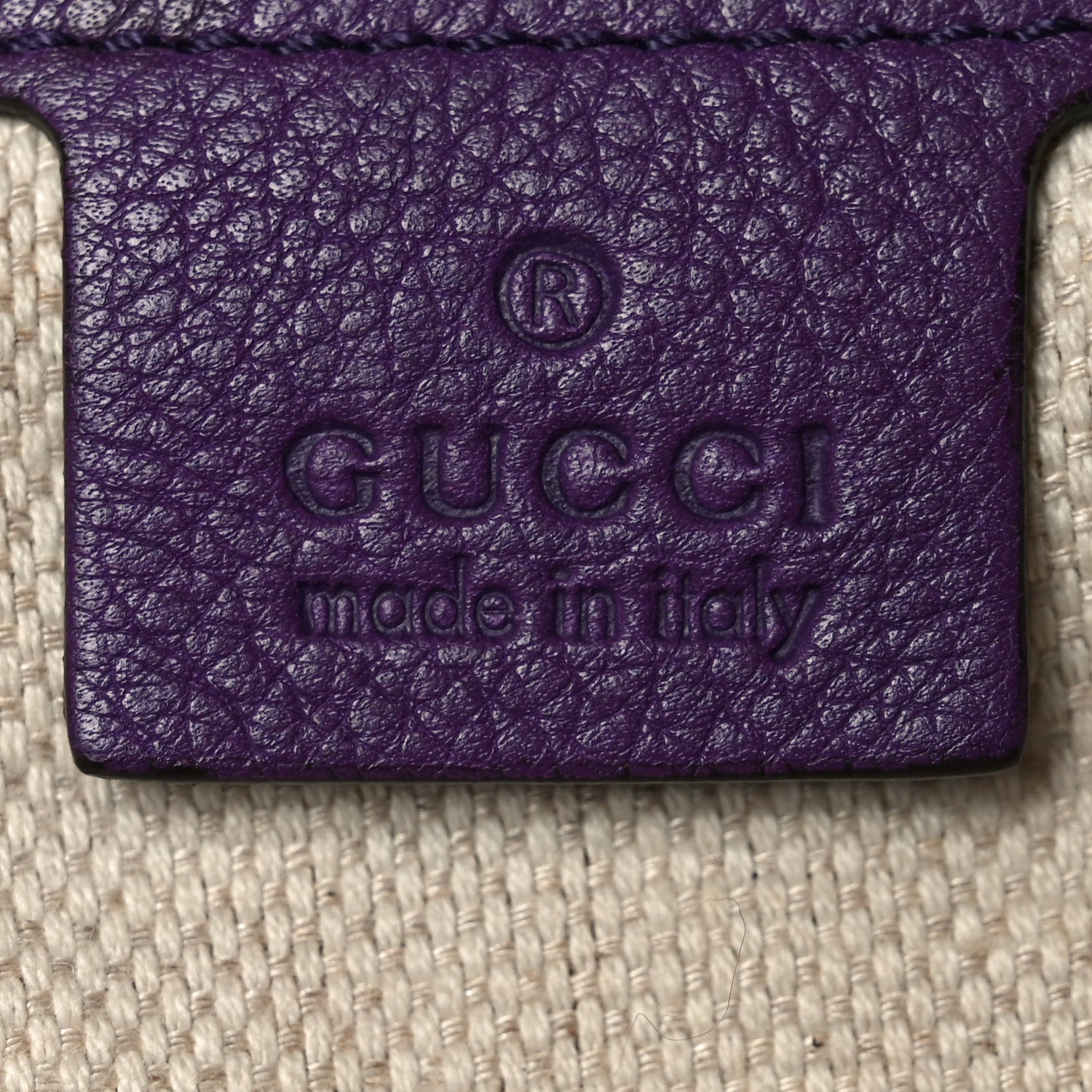 Gucci Pebbled Calfskin Large Soho Shoulder Bag Shine Purple 6 of 11