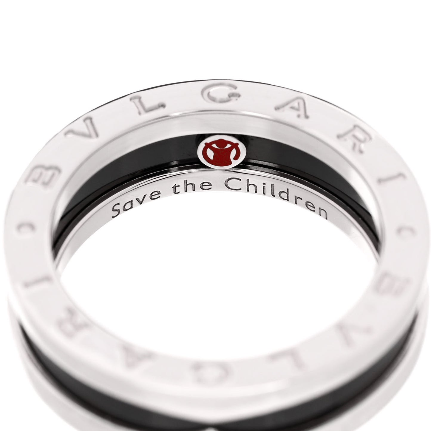 Sterling Silver Ceramic Save The Children One-Band Ring 55 7.25