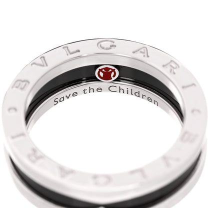 Bulgari Sterling Silver Ceramic Save The Children One-Band Ring 55 7.25 6 of 7