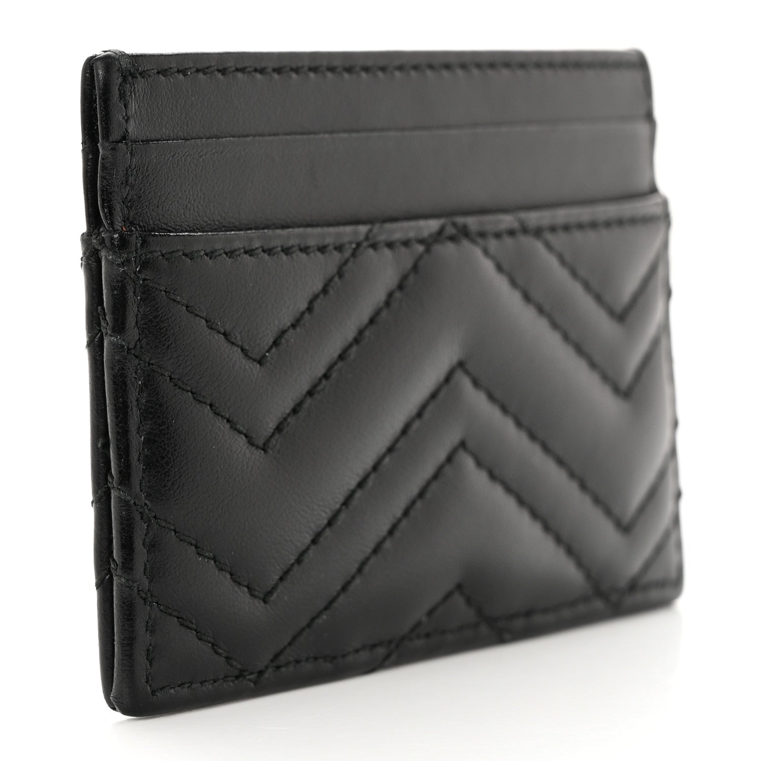Gucci Calfskin Matelasse GG Marmont Card Holder Black 3 of 6