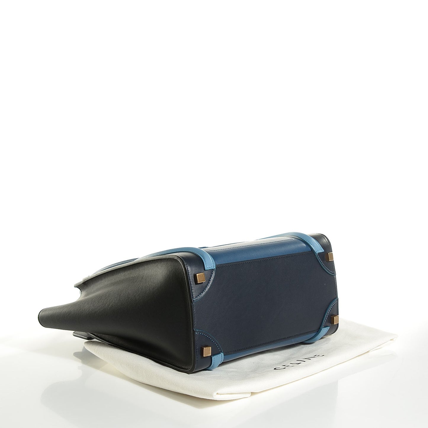 Smooth Calfskin Micro Tri-Color Luggage Deepsea