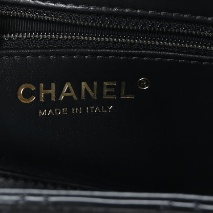 Chanel Shiny Aged Calfskin Quilted Nano Kelly Shopper Black 6 of 10