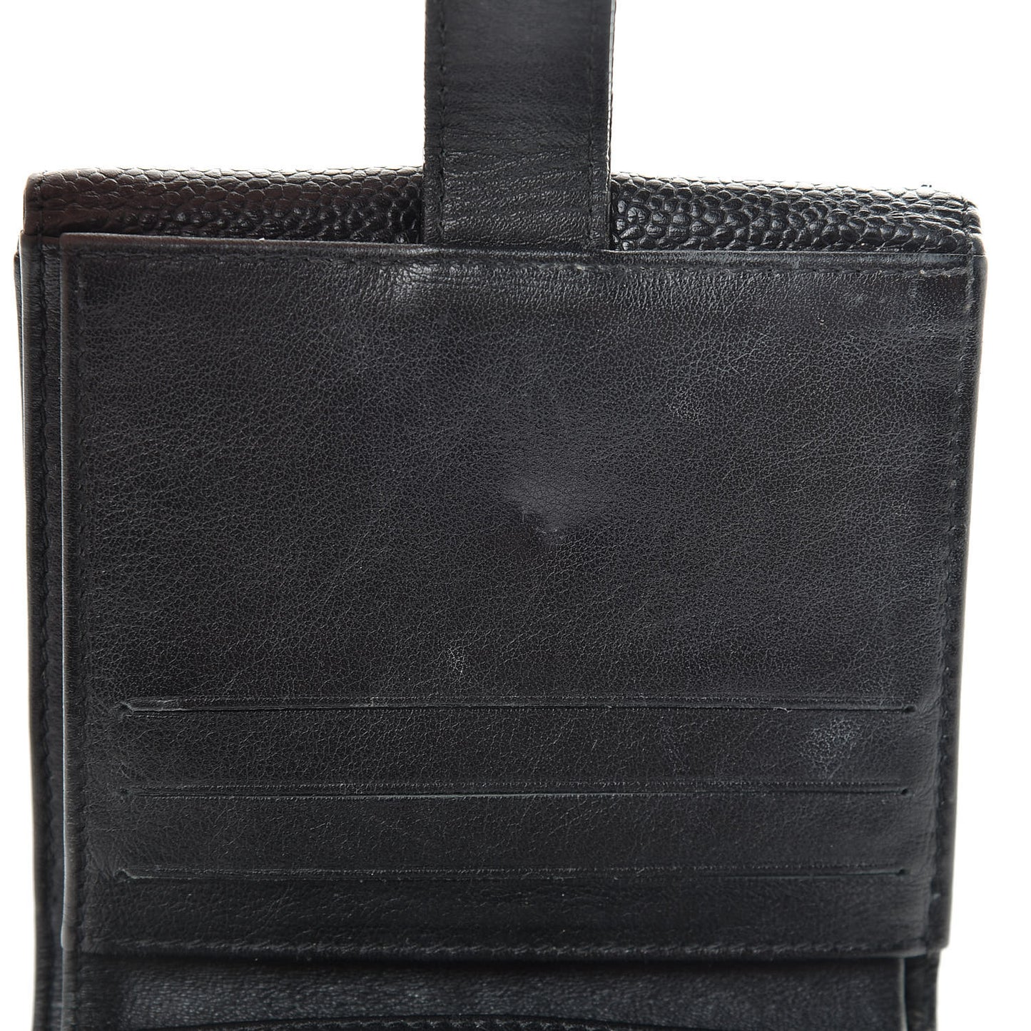 Caviar Timeless CC Compact French Wallet Black