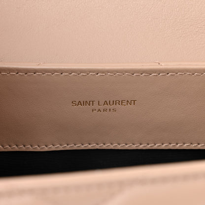 Saint Laurent Calfskin Y Quilted Monogram Small Loulou Chain Satchel Dark Beige 6 of 11