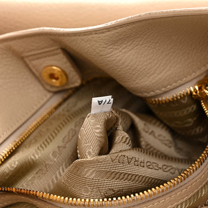 Prada Vitello Daino Side Pocket Hobo Sabbia 7 of 17