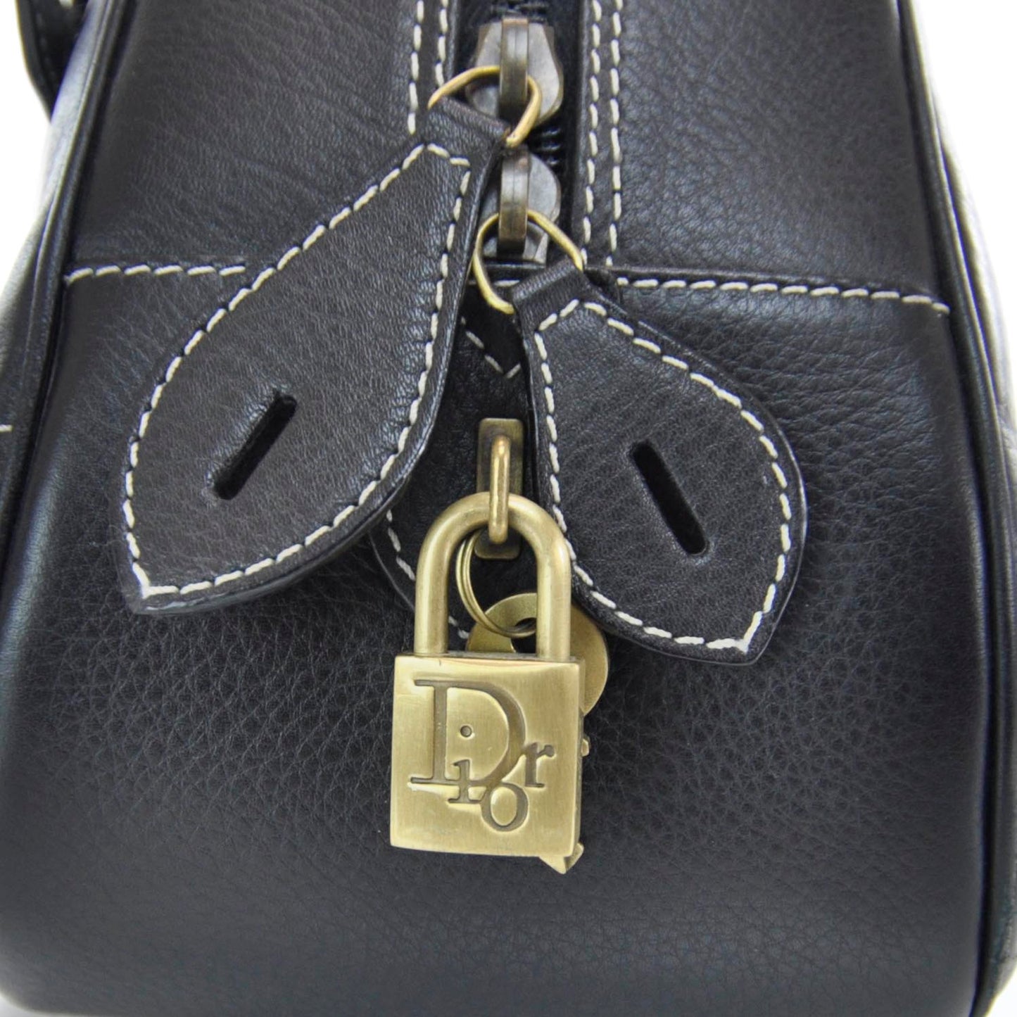 Leather Saddle Bowler Black