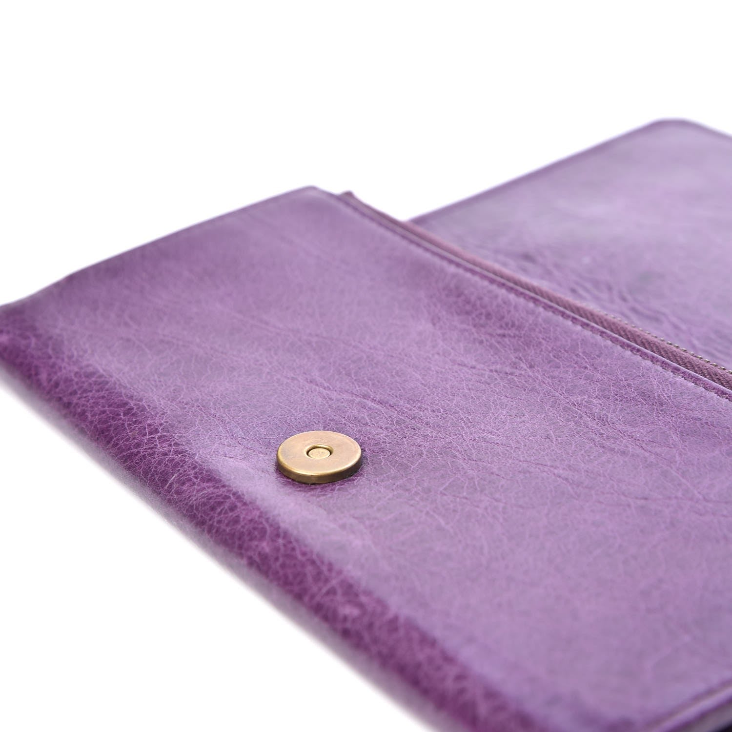 Balenciaga Agneau Classic Hardware Money Wallet Raisin 8 of 13
