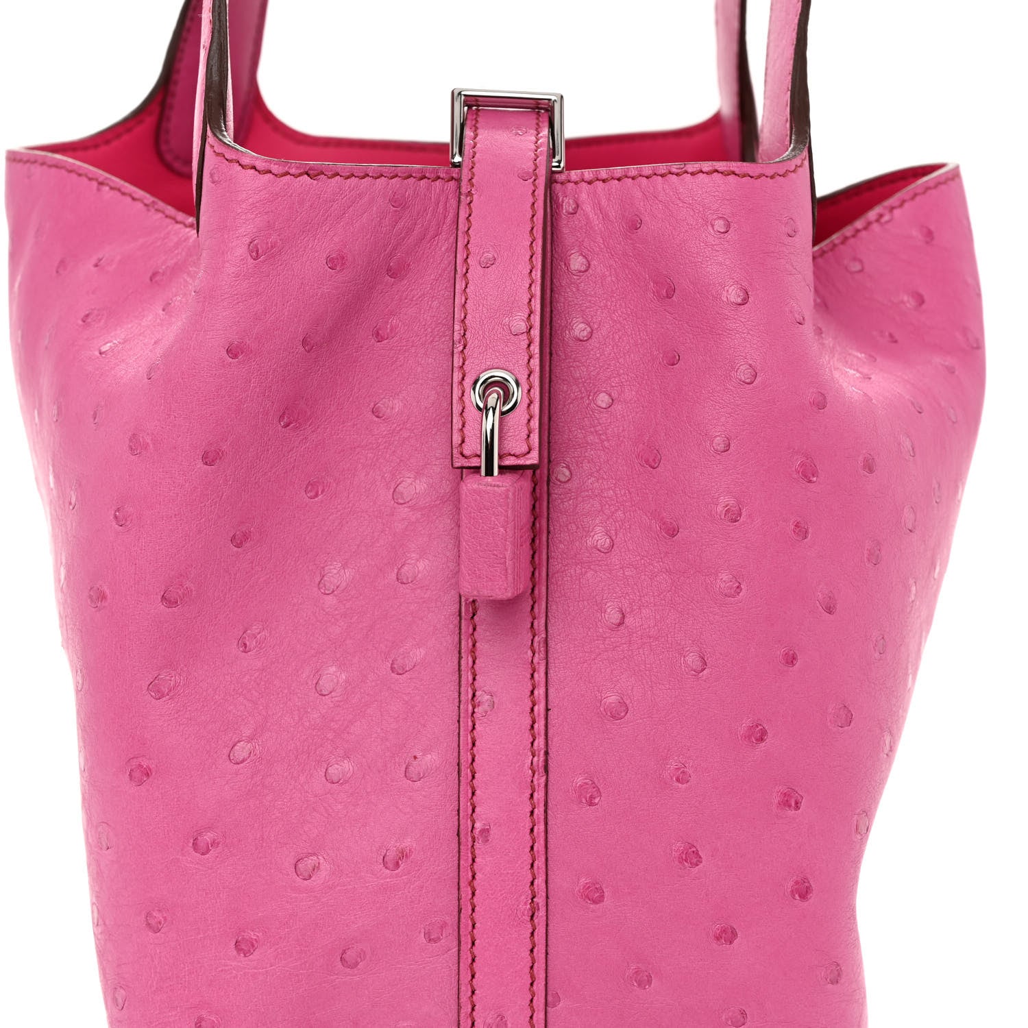 Hermes Ostrich Picotin Lock 18 Rose Tyrien 8 of 11