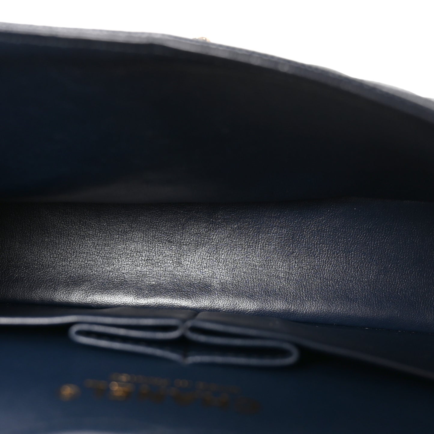Caviar Quilted Small Double Flap Dark Navy