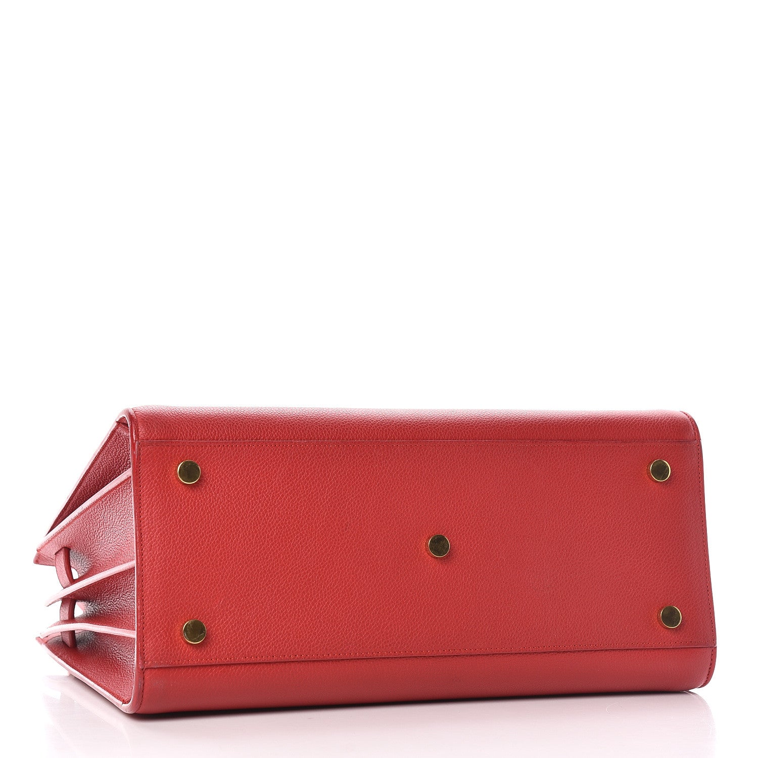 Saint Laurent Grained Calfskin Sac De Jour Lipstick Red 4 of 24