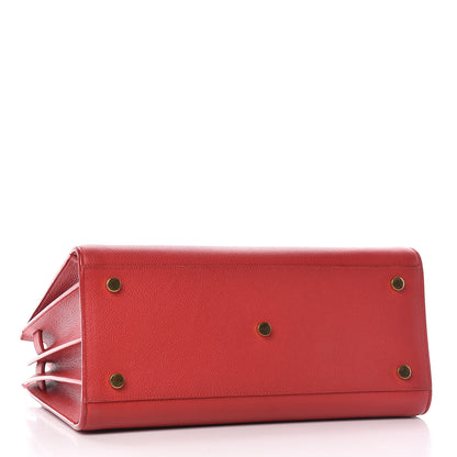 Saint Laurent Grained Calfskin Sac De Jour Lipstick Red 4 of 24