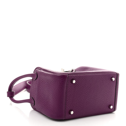 Hermes Taurillon Clemence Mini Lindy 20 Anemone 4 of 13