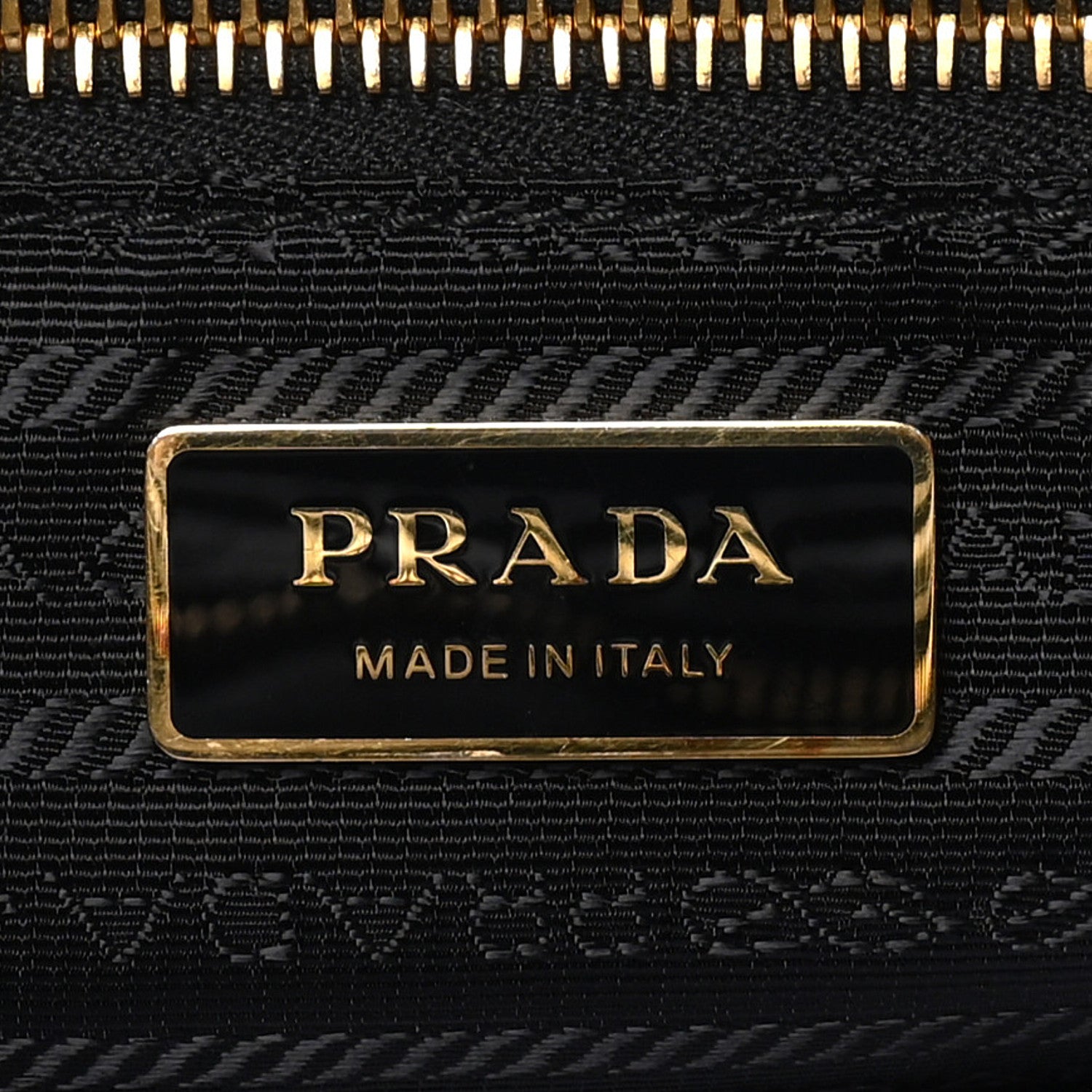 Prada Glossy Calfskin Triangle Large Bonnie Shoulder Bag Black 6 of 9