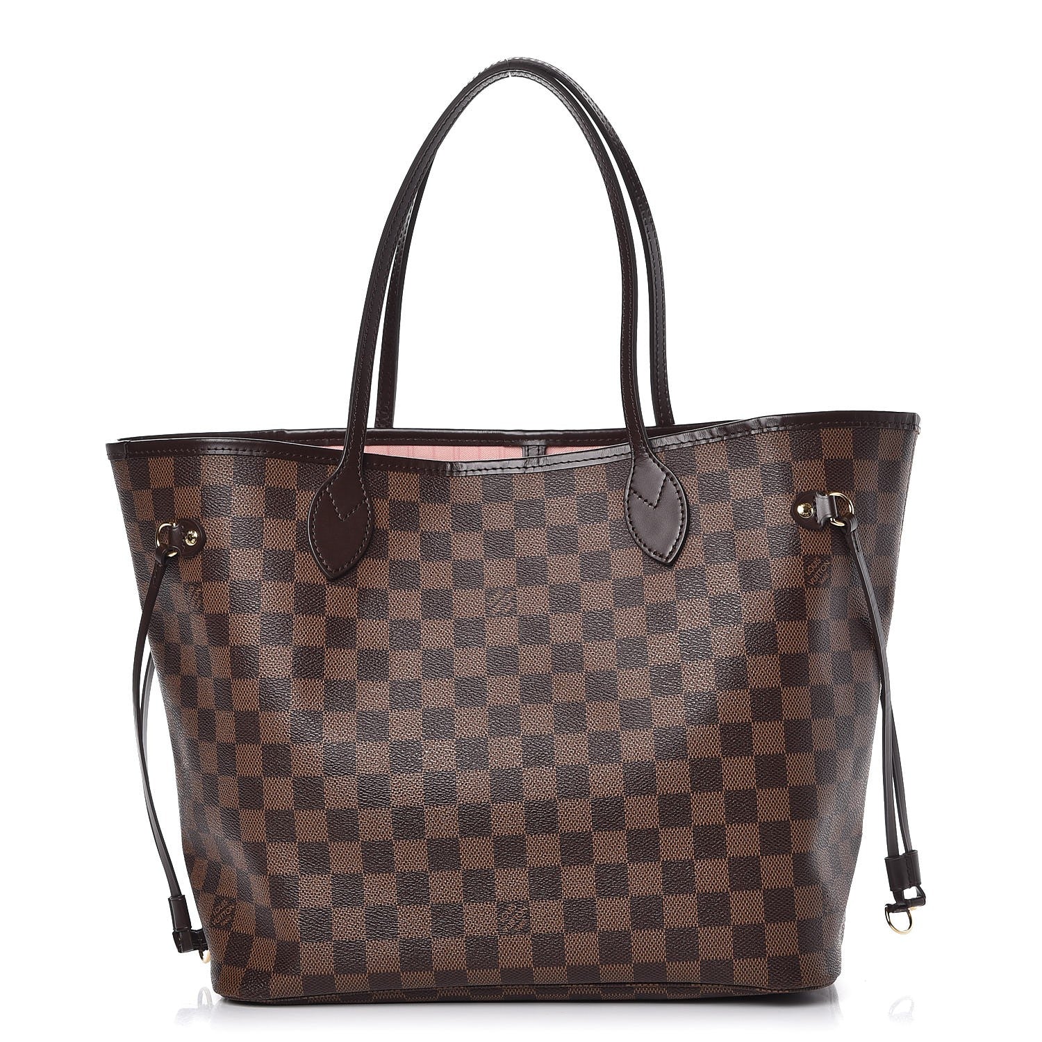 Louis Vuitton Damier Ebene Neo Neverfull MM Rose Ballerine 1 of 11