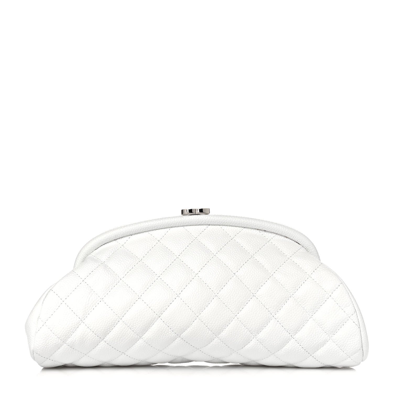 Chanel Caviar Quilted Timeless Clutch White 1 of 10