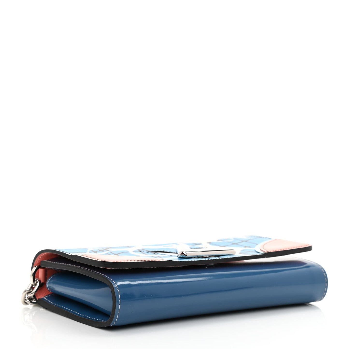 Epi Twist Chain Wallet Aqua