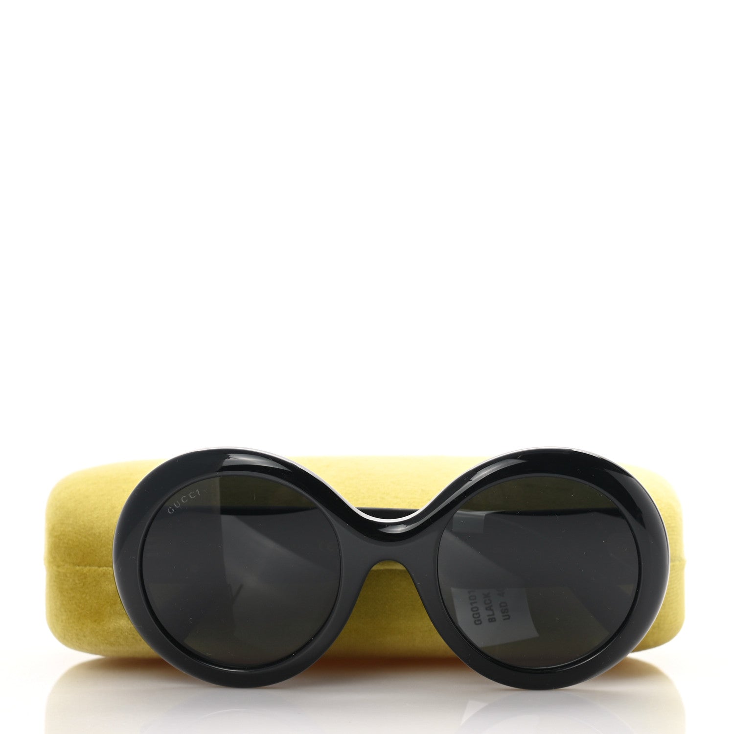 Gucci Acetate Round GG0101S Glitter Sunglasses Black 8 of 8