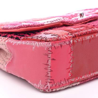 Chanel Tweed Patchwork Jumbo Single Flap Pink 9 of 12