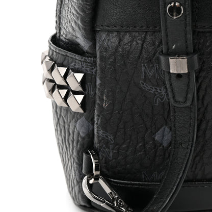 MCM Visetos Side Stud X-Mini Stark Bebe Boo Backpack Black 19 of 22