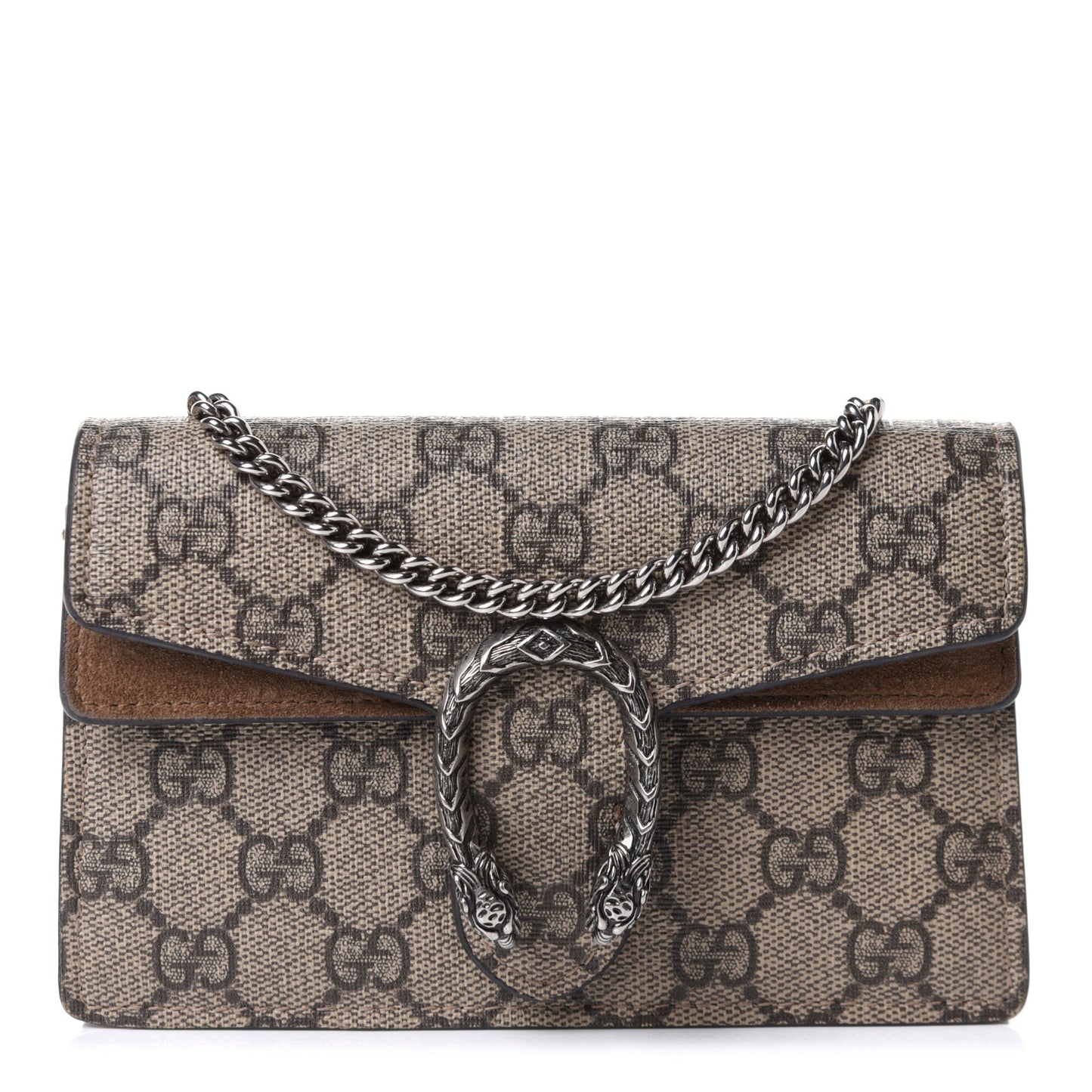 GG Supreme Monogram Super Mini Dionysus Shoulder Bag Taupe