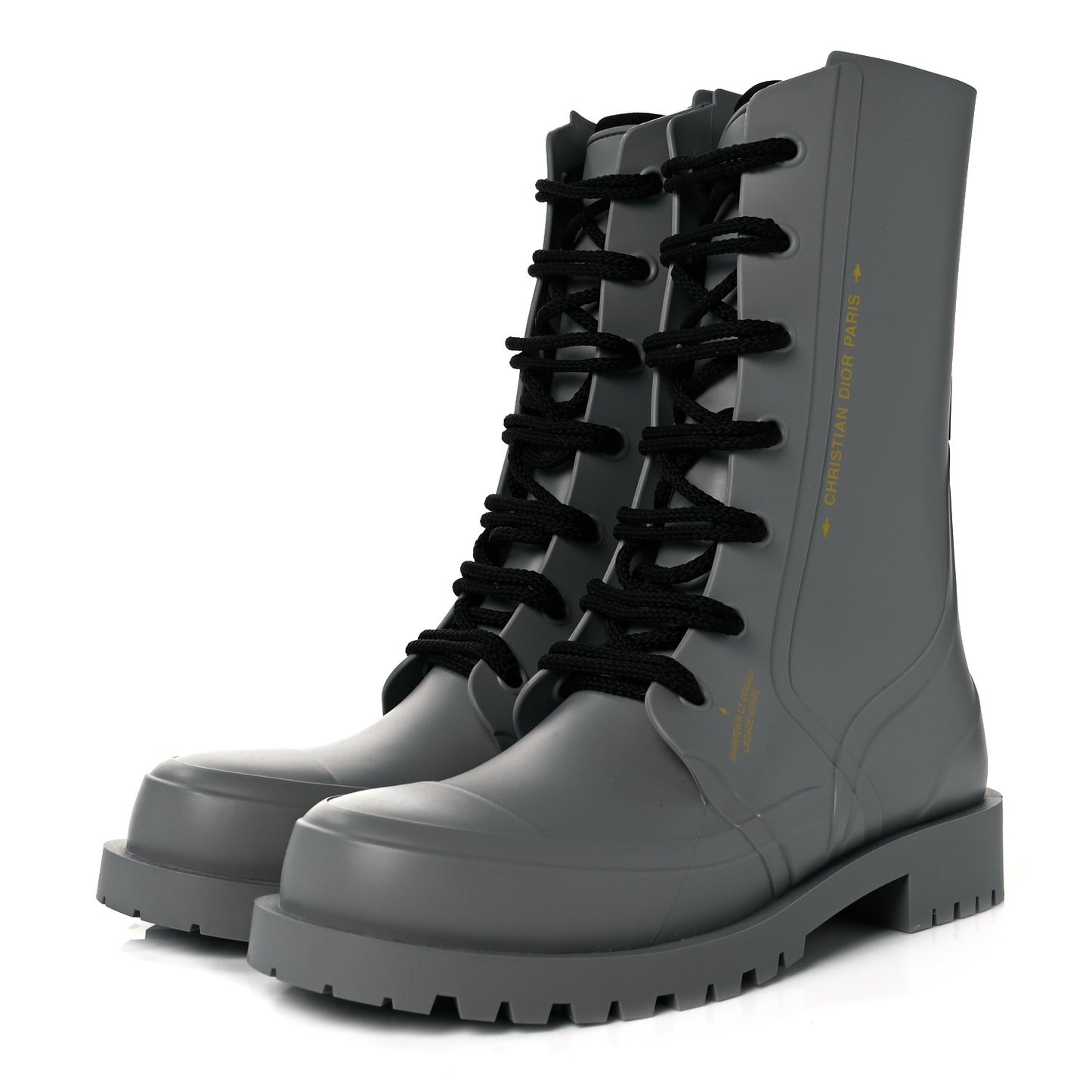 Rubber Diorcamp Low Boots 40 Grey