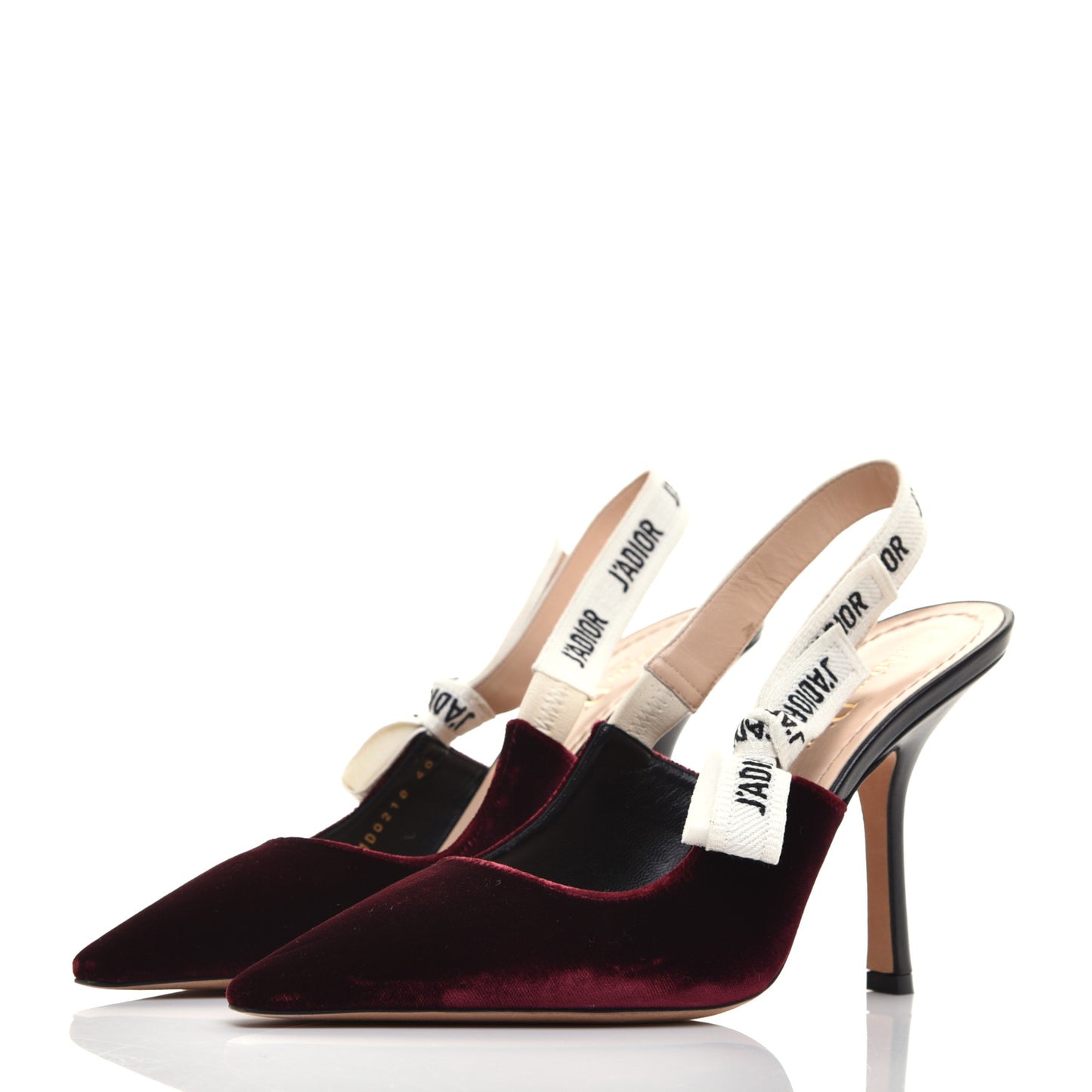 Velvet Ribbon J'Adior Slingback 100mm Pumps 40 Deep Amaranth