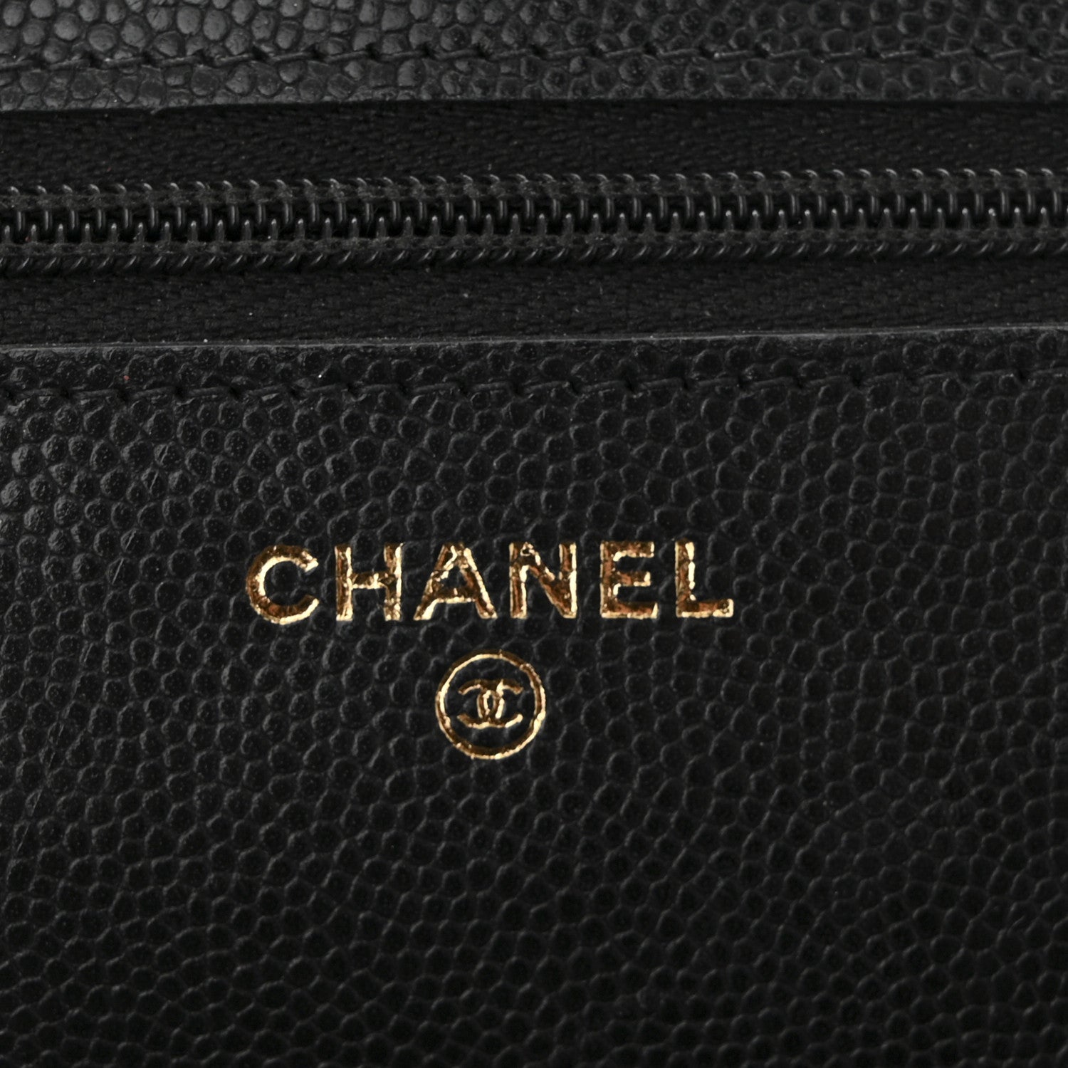 Chanel Caviar Quilted Textured CC Wallet On Chain WOC Black 6 of 12