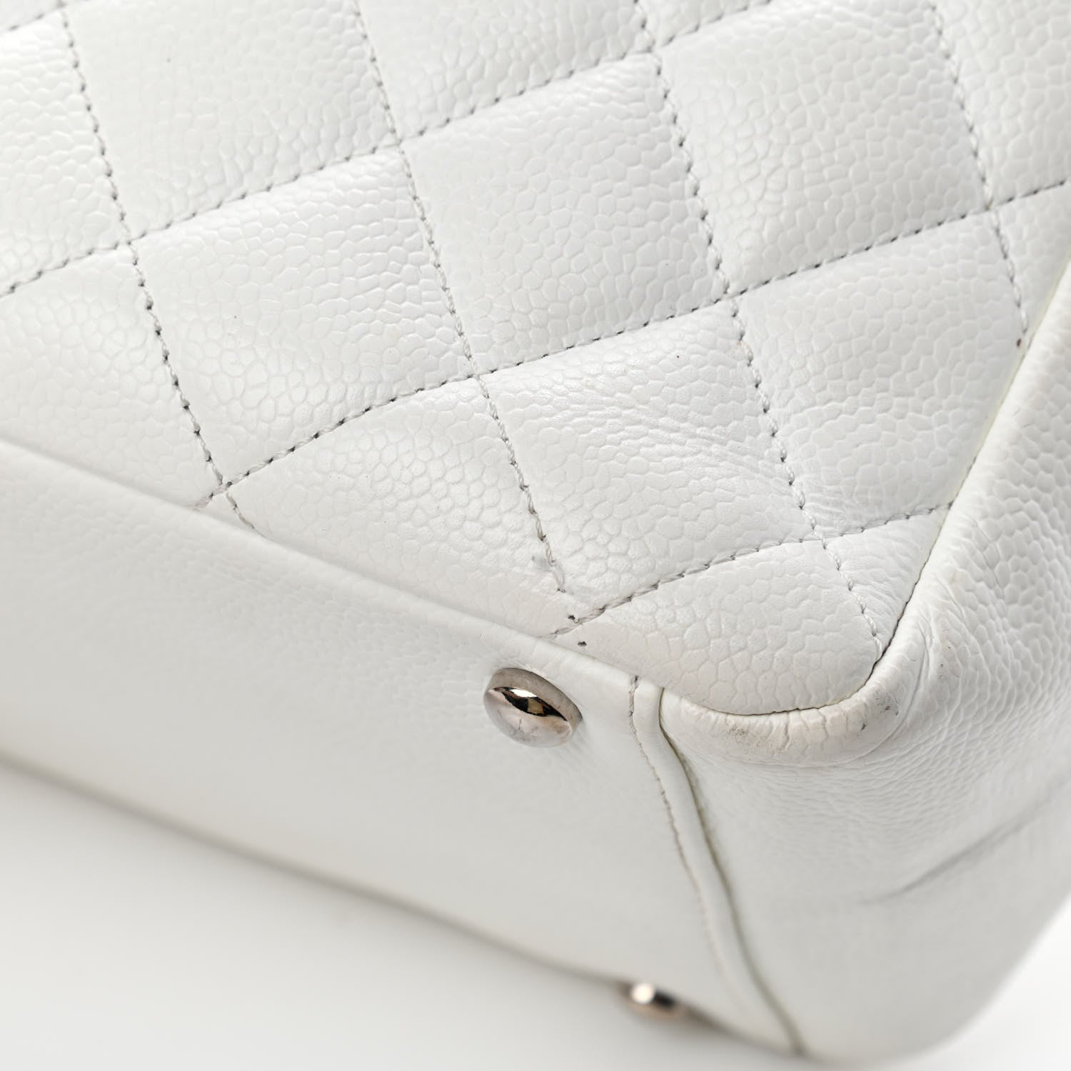 Chanel Caviar Quilted Petit Timeless Tote PTT White 15 of 22