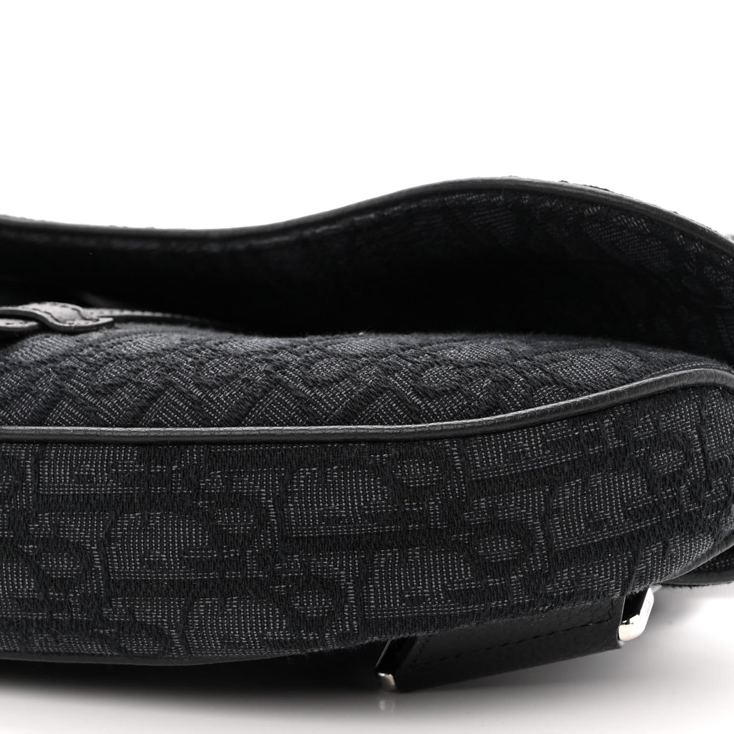 Oblique Mens Saddle Bag Black Blue