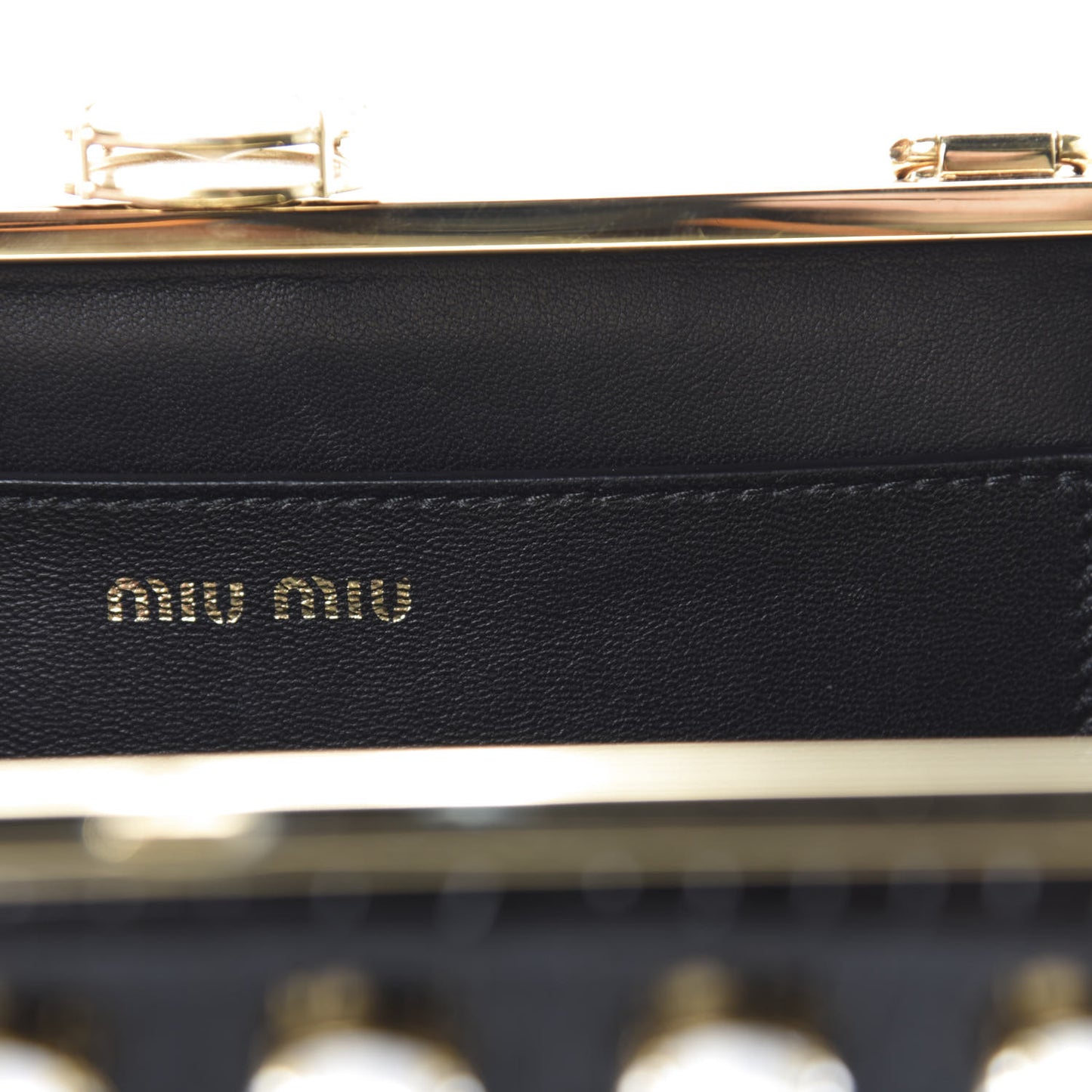 Calfskin Crocodile Embossed Crystal Embellished Solitaire Bag Black